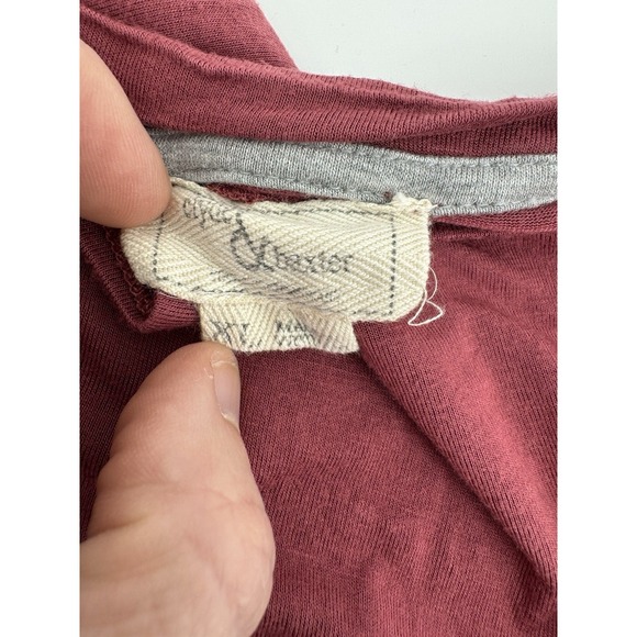 Clyde and Baxter Women's Short Sleeve Blouse Tie Front Maroon Red Size XL - Picture 5 of 10